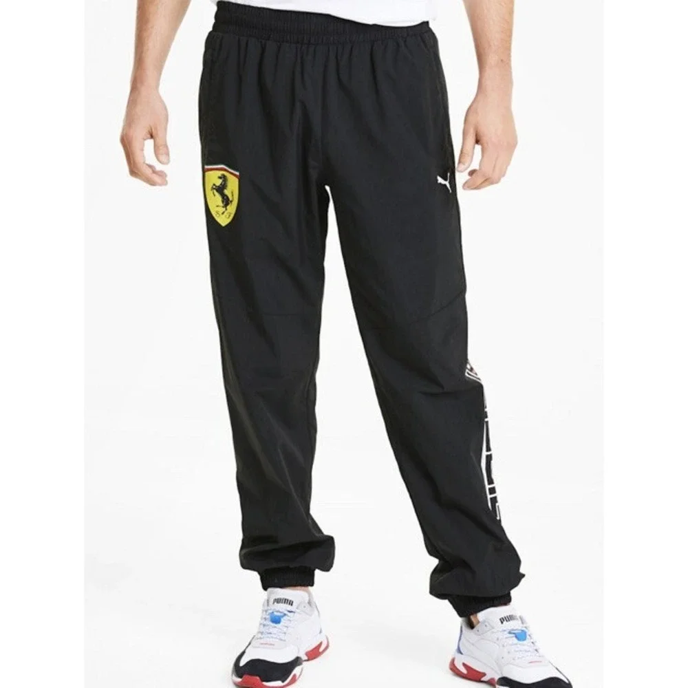 PUMA X Scuderia FERRARI Street Woven Sz M Men's Pants 596138_02‎ Black